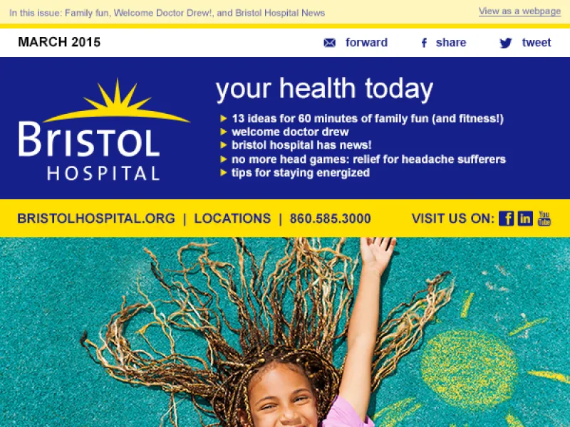 The email design template.