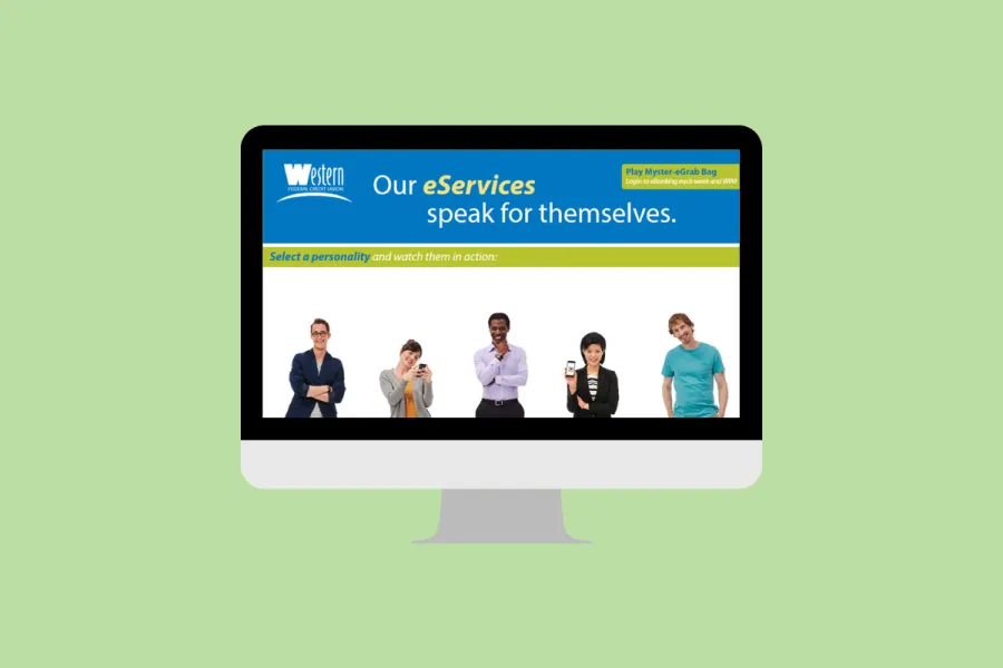 Rendering of the landing page on a desktop computer screen.